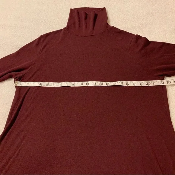 American Eagle Dress Burgundy Soft Swing Knit Mock Neck - Picture 6 of 10